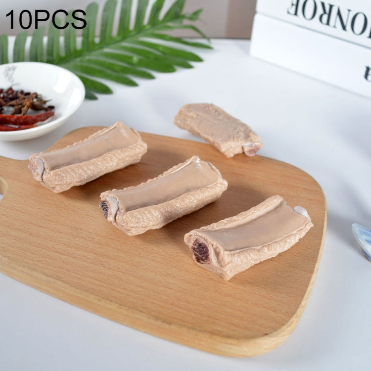 10 Pieces of Realistic Simulation Ribs Food Photography Props
