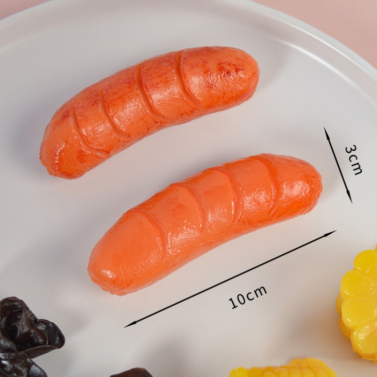 3 Piece Realistic Hot Dog Model Props for Photography and Play