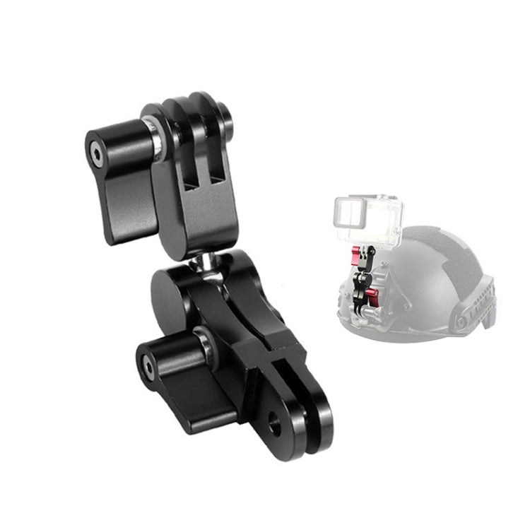 Aluminum Alloy 360 Degree Rotating Mount Adapter for GoPro and DJI Osmo Action Cameras (Black)