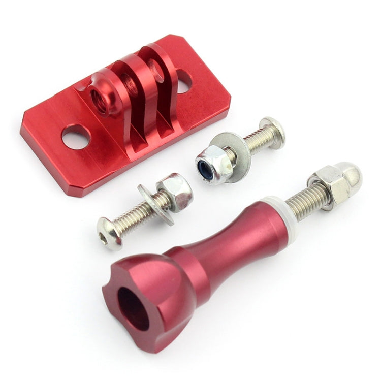 Aluminum Alloy Helmet Mount for Action Cameras, Red