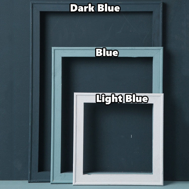 3 in 1 Morandi Color Wooden Photo Frame Set - Light Blue