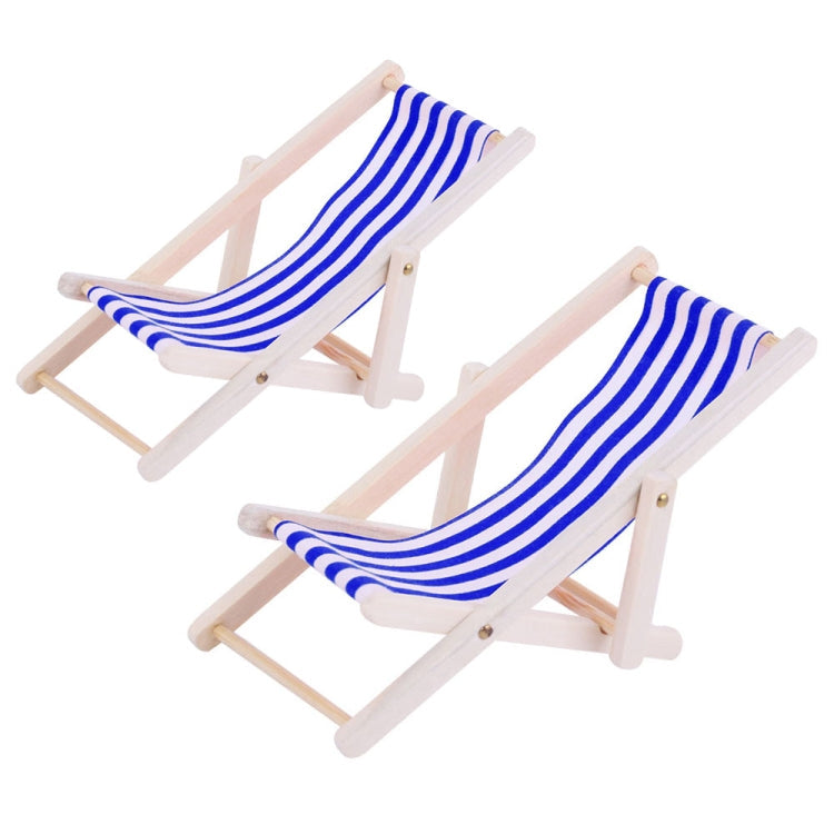 Beach Lounge Chair Simulation Models - Set of 2 (1:12 Scale, Royal Blue)