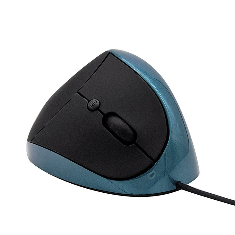 Ergonomic Wired Vertical Mouse with 6 Keys and Optical Engine (Blue)