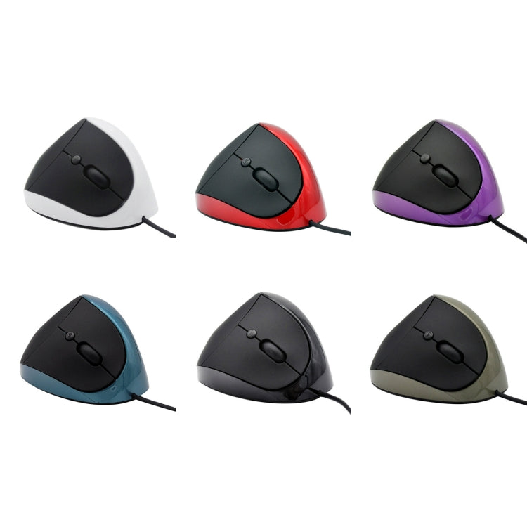 Ergonomic Wired Vertical Mouse with 6 Keys and Optical Engine (Blue)