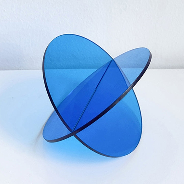 3-Piece Translucent Blue Acrylic Studio Background Ornament Set for Photography