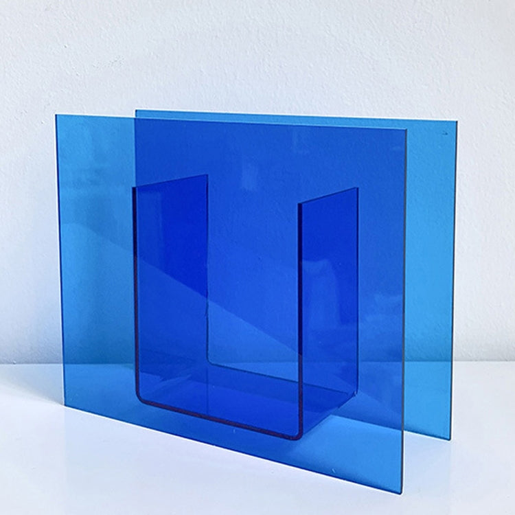 Blue Square Acrylic Ornament Photo Props Set for Studio Background Shots