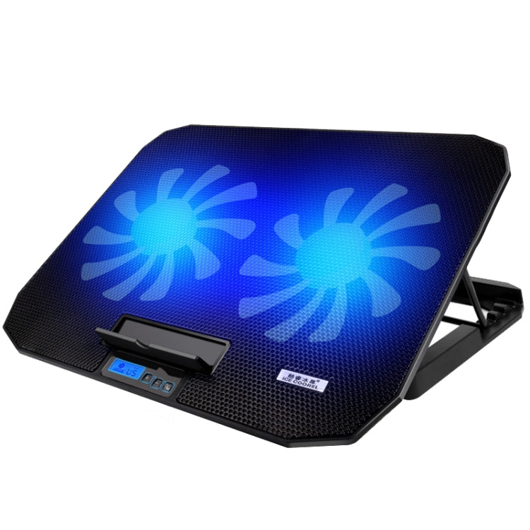ICE COOREL N106 Laptop Base Adjustment Radiator Dual-Fan Notebook Cooling Bracket, Flagship Version (Knight Black)
