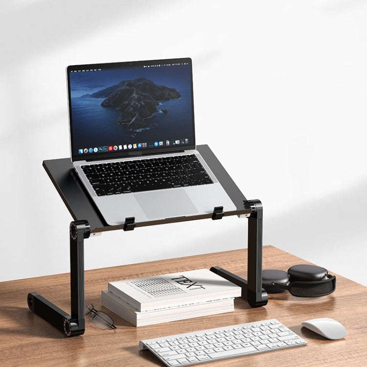 Oatsbasf L02 Black Folding Computer Desk Laptop Stand Foldable Lifting Heightening Storage Portable Rack