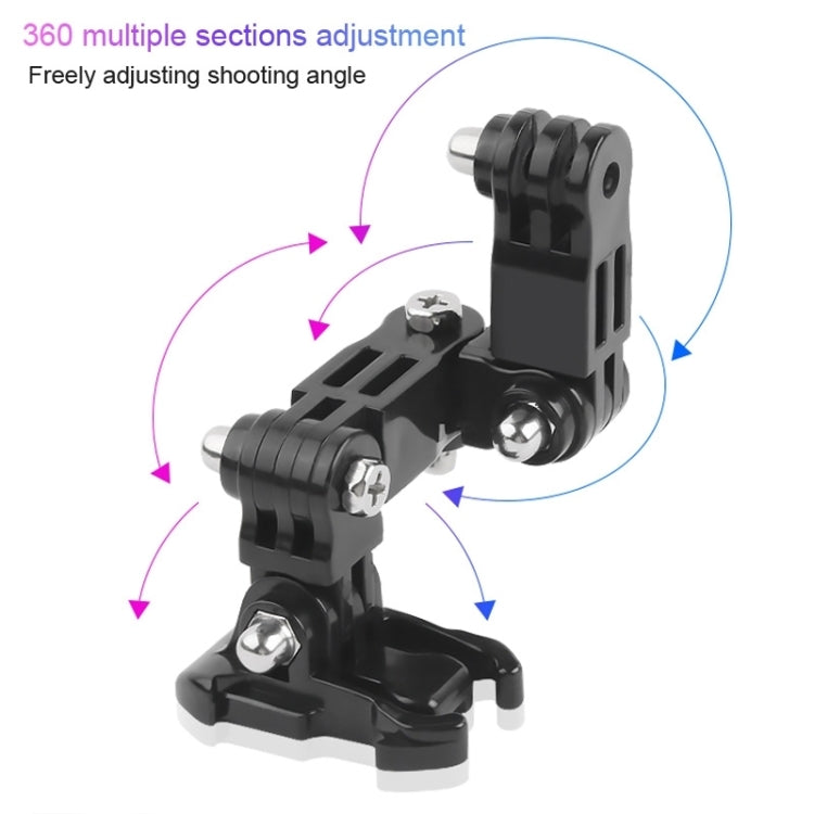 2-Pack Bicycle Helmet Adhesive Multi-Angle Arm Mount Set for Action Cameras with Universal Compatibility