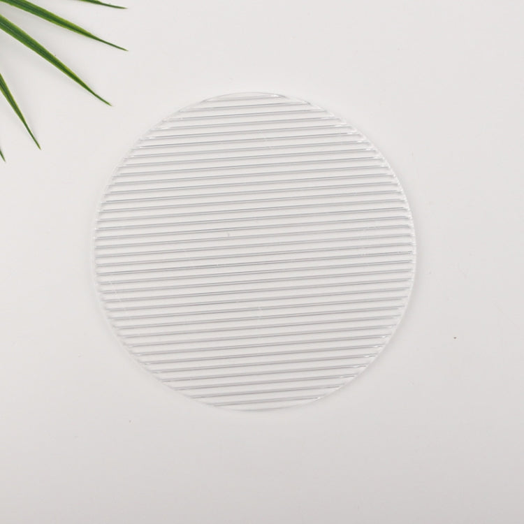 Acrylic Texture Round Background Board with Thick Stripes - 15cm Diameter