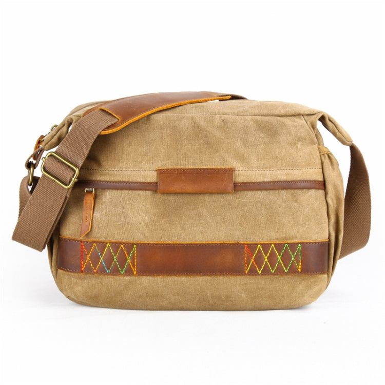 Khaki Waterproof SLR Camera Shoulder Bag