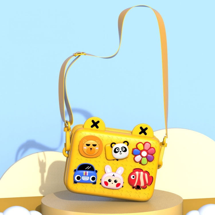 Yellow Cartoon Camera Shoulder Messenger Bag for Kids