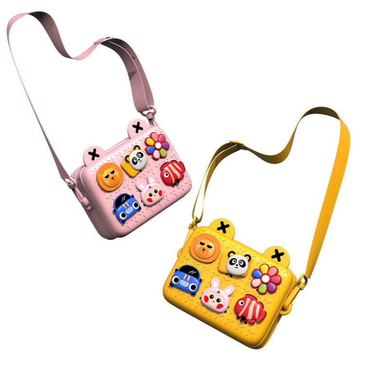 Yellow Cartoon Camera Shoulder Messenger Bag for Kids