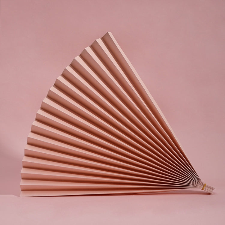 2 Pieces 69x39cm Peach Pink Folding Fan Photo Props
