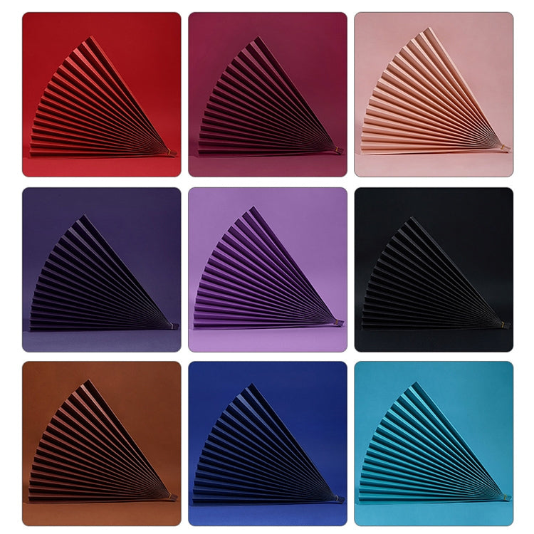 2 Pieces 69x39cm Photo Props Hard Cardboard Folding Fans - 09 Lake Blue