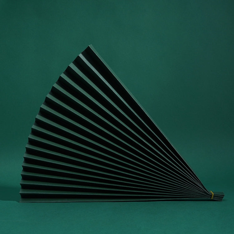 69x39cm Hard Cardboard Folding Fan Photo Props (10 Dark Green)