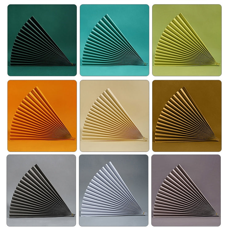 Vibrant 69x39cm Cardboard Folding Fans for Photography Props (13 Orange)