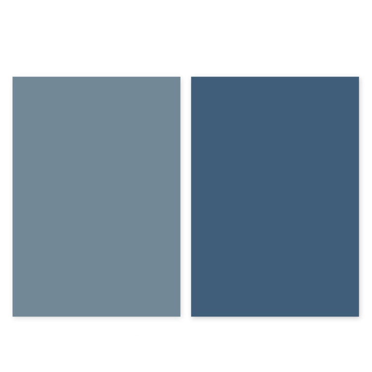 2 PCS Double-Sided Photo Background Paper Thickening Morandi Series Shoot Props - Blue Series (Light+Dark)
