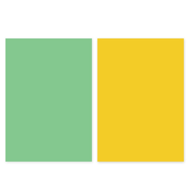Morandi Series Double-Sided Photo Background Paper Set (Lemon Yellow+Gray Bean Green) - 2 PCS