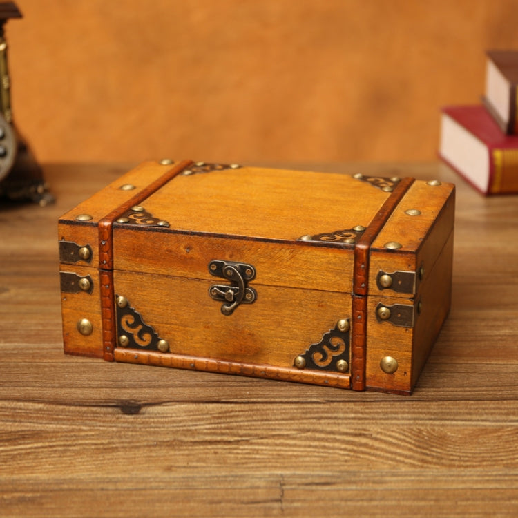 Antique Distressed Cosmetic Storage Box with Vintage Design