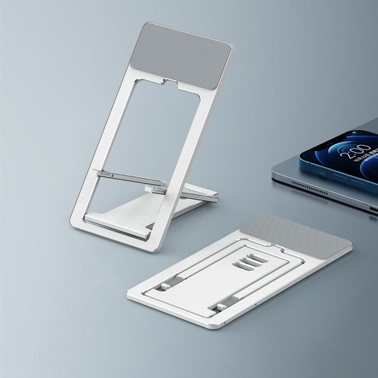 Slim Silver Portable Folding Phone Stand