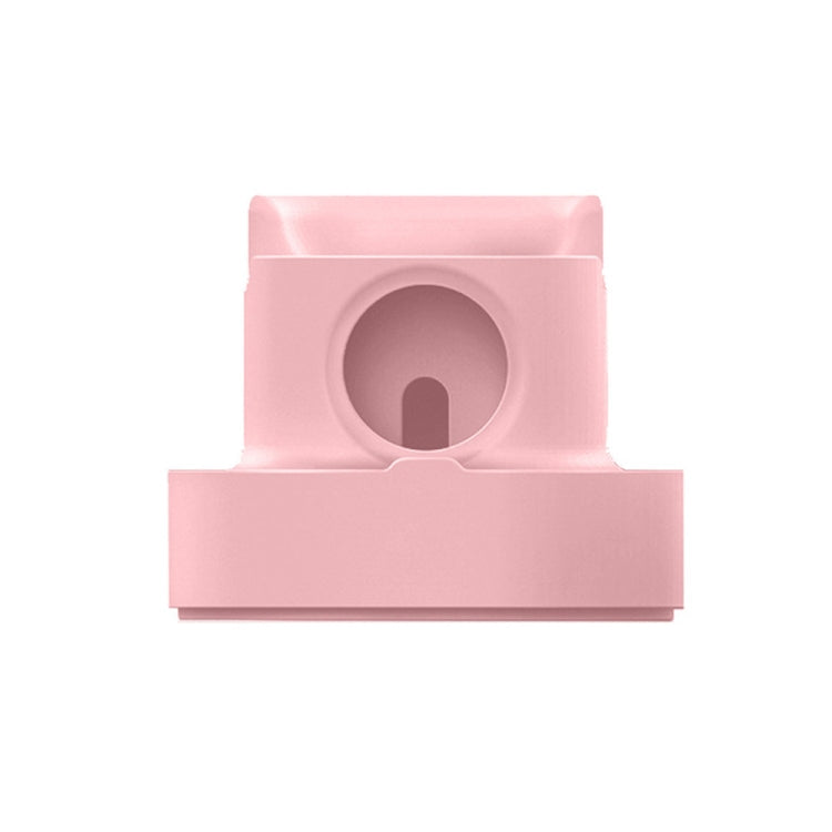 2-in-1 Pink Silicone Smartwatch Charging Stand