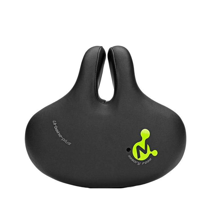 Mountain Bike Saddle with Noseless Design and Shock Absorption Properties (Fluorescent Green)