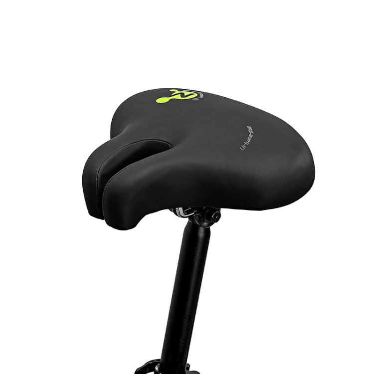 Mountain Bike Saddle with Noseless Design and Shock Absorption Properties (Fluorescent Green)