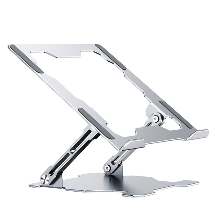 Foldable Laptop Stand with Heat-Dissipating Hollow Design (Moon Silver)