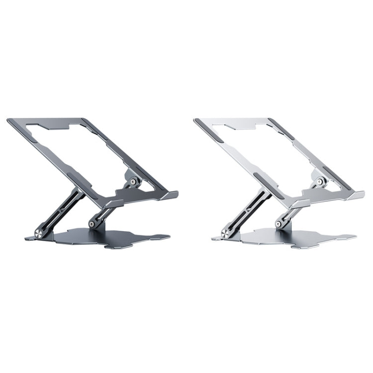Foldable Laptop Stand with Heat-Dissipating Hollow Design (Moon Silver)
