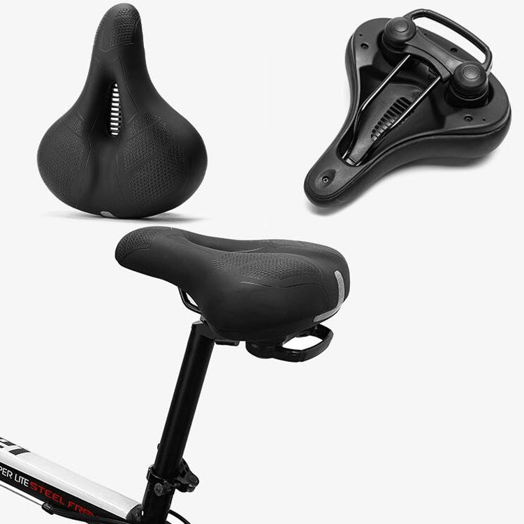 Comfortable Cushioned Bicycle Saddle for Mountain Bikes - Large Size
