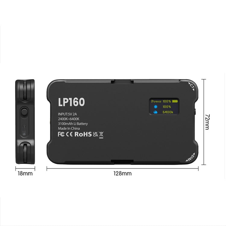 LP160 LED Fill Light with Dual Color Temperature for Photography and Video Capture