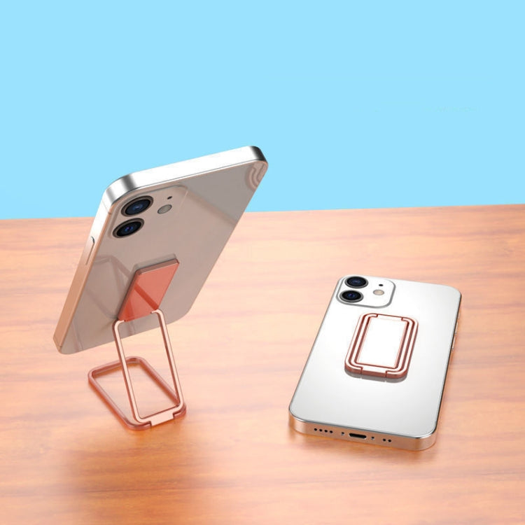 Metal Folding Phone and Tablet Holder with Rotating Back Stick (Rose Gold)