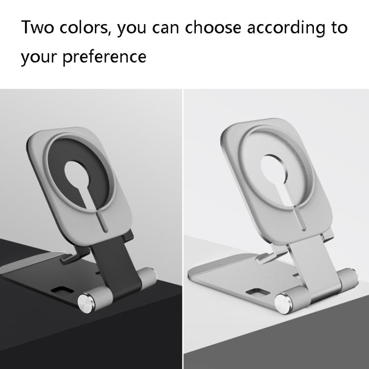 Magsafe Wireless Charging Stand in Sleek Silver Aluminum Alloy