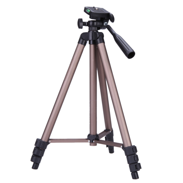 Portable DSLR Camera Tripod Stand with Rocker Arm - Brown