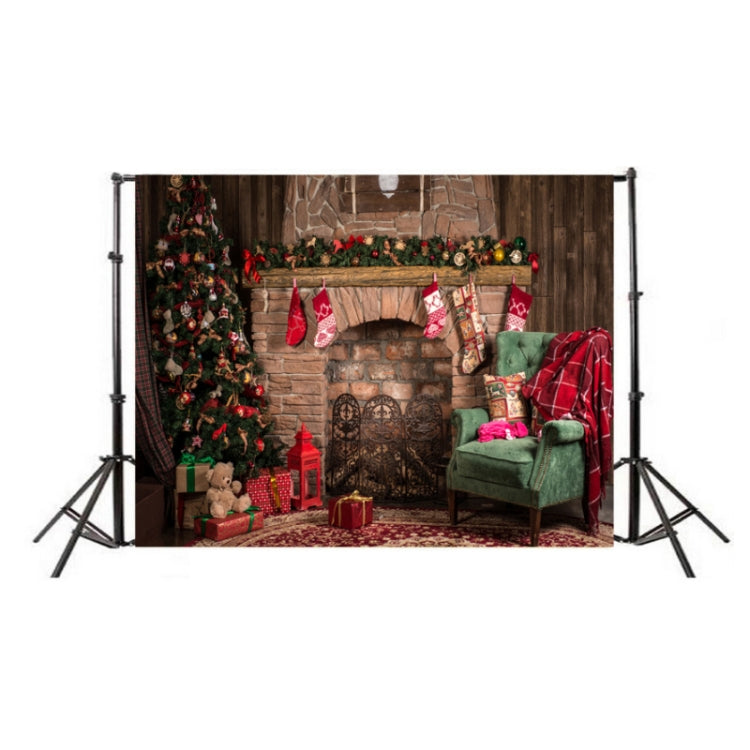 Christmas Fireplace 3D Studio Background Cloth - 1.5m x 2.1m