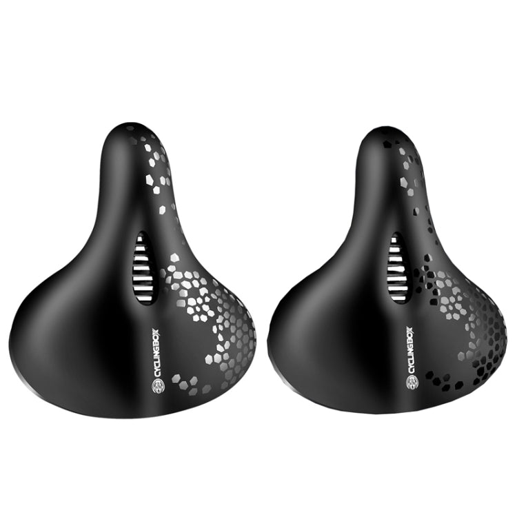 CYCLINGBOX BG-5404 Mountain Bike Saddle with Thickened Shock Absorber Seat (Black)