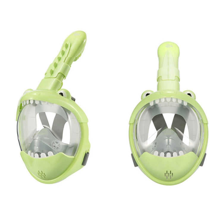 Cartoon Kids Full Dry Diving Mask Swimming Anti-Fog Snorkeling Mask - XS Size (Dinosaur Design)