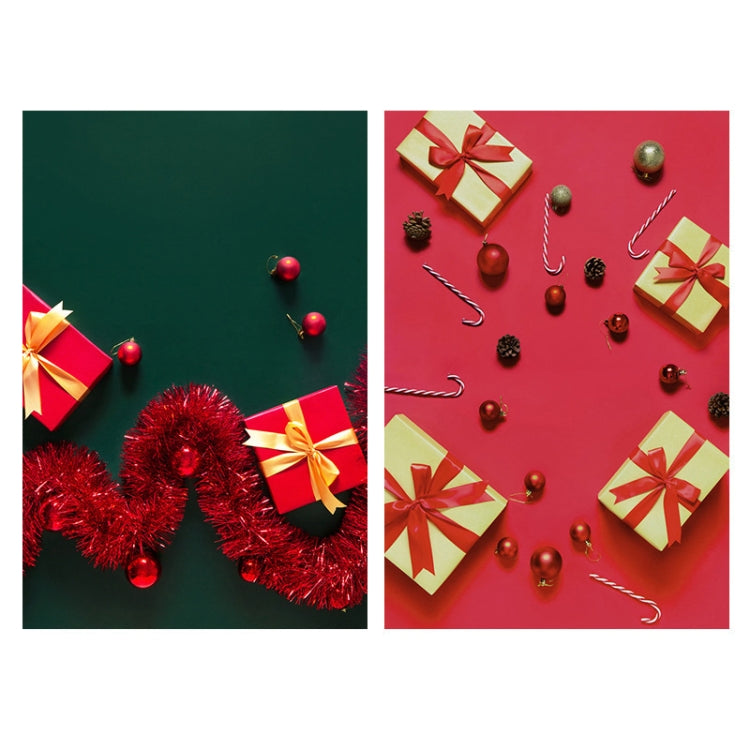 3D Double-Sided Christmas Red Photography Background Paper (2 PCS)