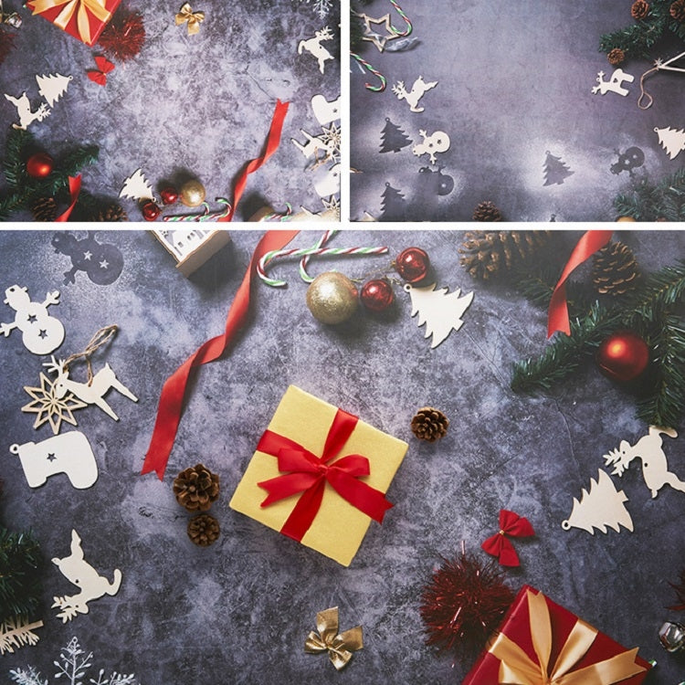 3D Stereo Christmas Gray Photography Background Paper (2 PCS)