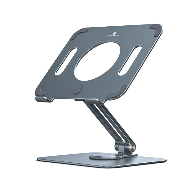 Boneruy L04mini 360 Degree Rotating Aluminum Alloy Tablet Laptop Stand (Grey)