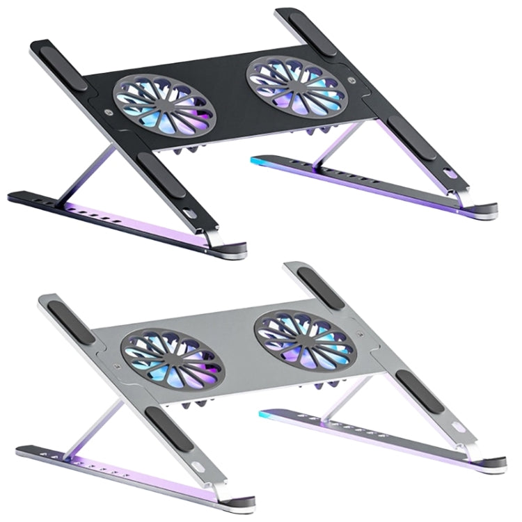 BONERUY P11F Aluminum Alloy Notebook Cooling Bracket Fan - Silver