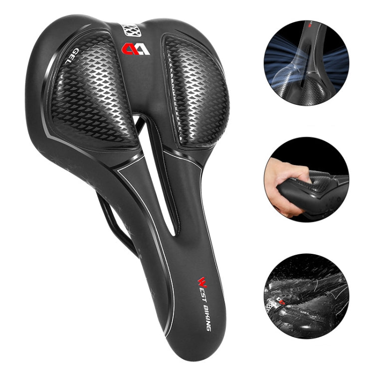 Comfortable Fish Scale Style Silicone Saddle for Bicycles by WEST BIKING