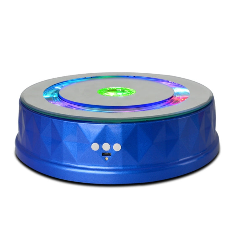 Electric Rotating Display Stand with LED Lights (Blue)