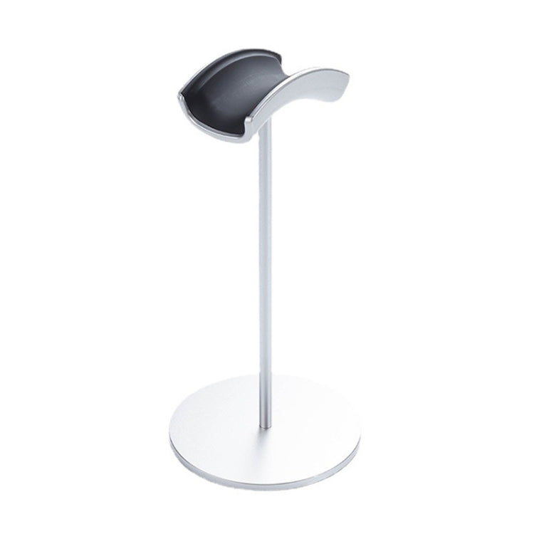 Sleek Silver Aluminum Alloy Desktop Headset Stand