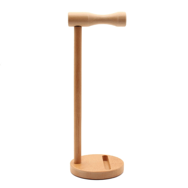 Wooden Headset Display Stand for Elegant Workspace