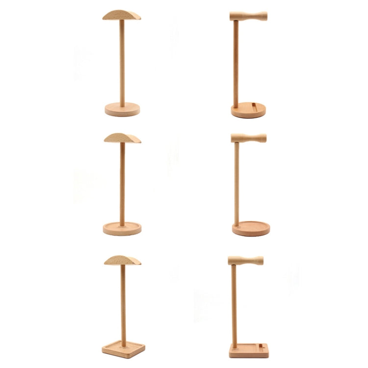 Wooden Headset Display Stand for Elegant Workspace