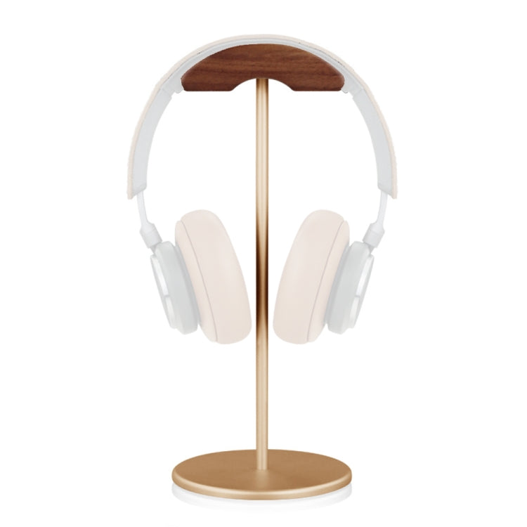 Gold Walnut Aluminum Alloy Headset Display Stand