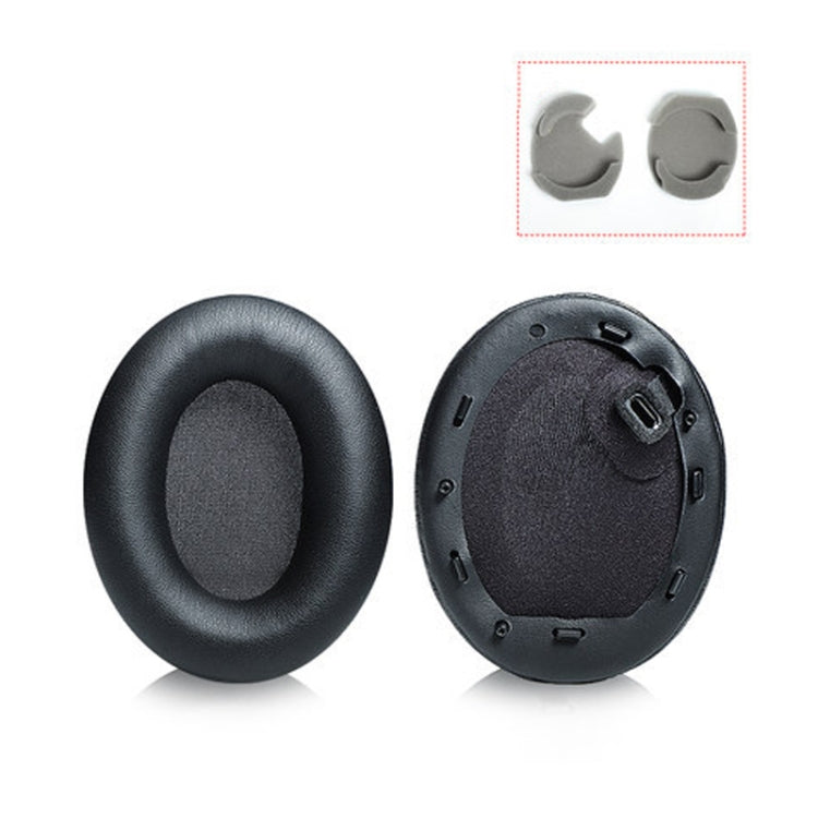 Sony 1000XM4 Leather Headset Earmuffs - 2 PCS Black with Snap
