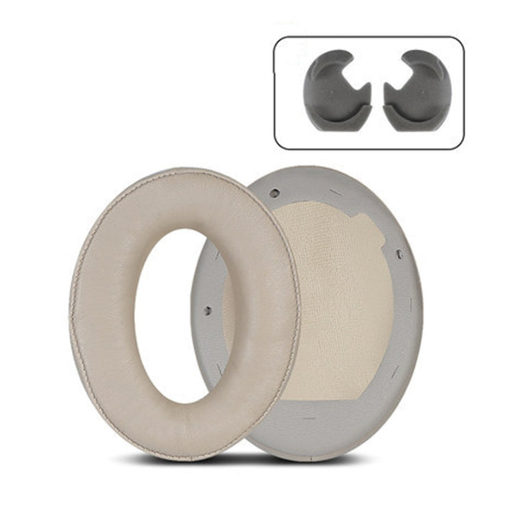 Leather Headset Earmuffs for Sony 1000XM4 - 2 Pieces, Champagne Lambskin